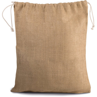 Jute drawstring bag
